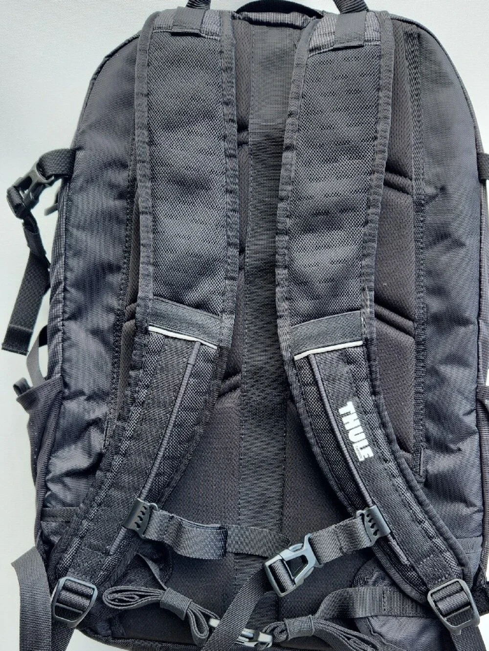 Thule Men's Charcoal Black Travel Backpack with White Logo